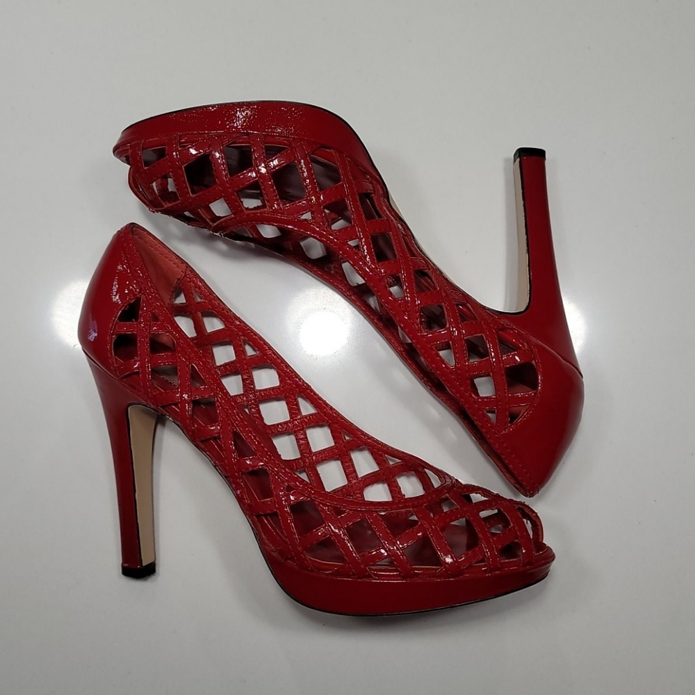Red Patent Leather Heels 👠, Size 9M